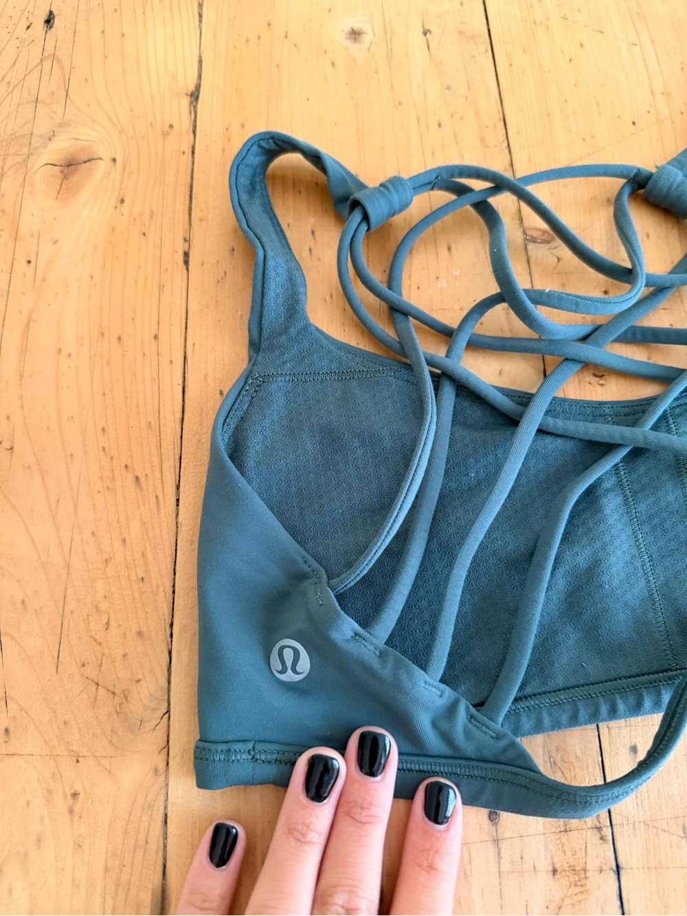 lululemon athletica Teal Green Strappy Sports Bra